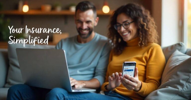 A person successfully using the Travelers Insurance login on a laptop while checking their auto insurance details on a phone.